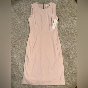NWT - Calvin Klein Pink Pencil Zippered Back Dress